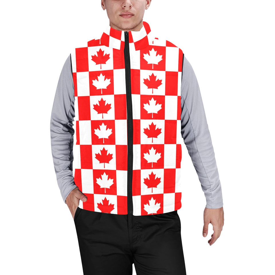 Canada Pattern Print Design 05 Men's Padded Vest