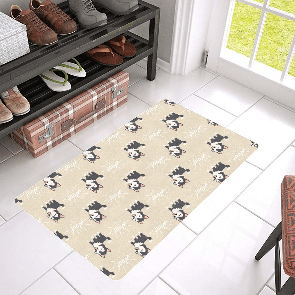 Cute Siberian Husky Doormat