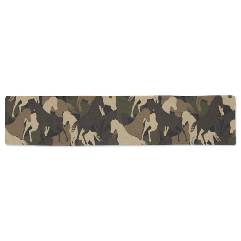 Horse Camouflage Pattern Table Runner