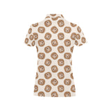 Lion Pattern Print Design 01 Women's All Over Print Polo Shirt