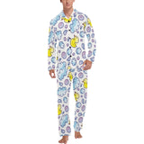 Duck Pattern Print Design 01 Men's Long Pajama Set