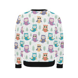 Cute owl pattern Men's Crew Neck Sweatshirt