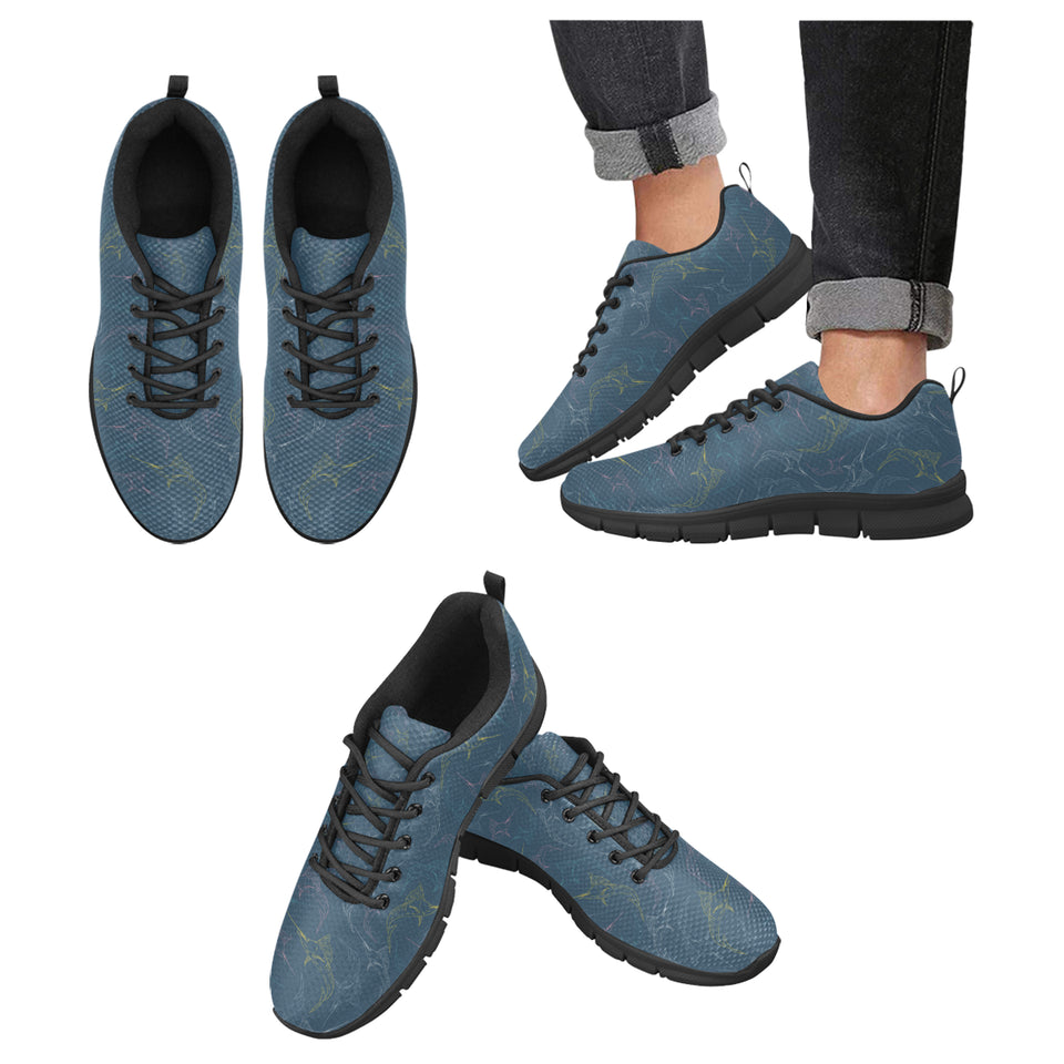 Swordfish Pattern Print Design 02 Men's Breathable Sneakers ( Model 055)