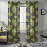 Hop pattern black background Gauze Curtain
