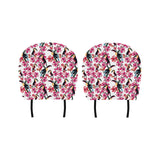 Toucan flower design pattern Car Headrest Cover