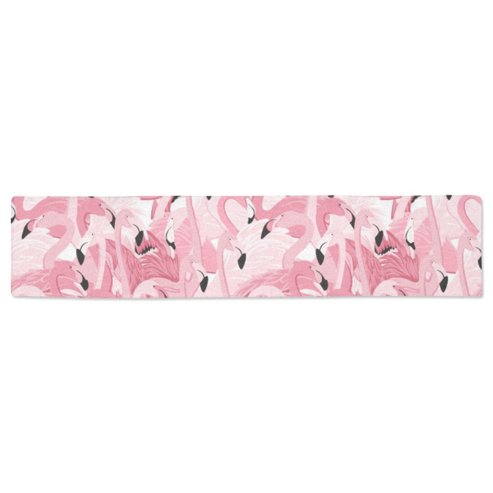 Pink flamingos pattern background Table Runner