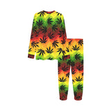 Canabis Marijuana Weed Pattern Print Design 03 Kids' Boys' Girls' All Over Print Pajama Set