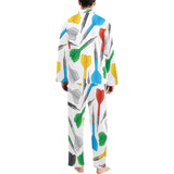 Darts Pattern Print Design 03 Men's Long Pajama Set