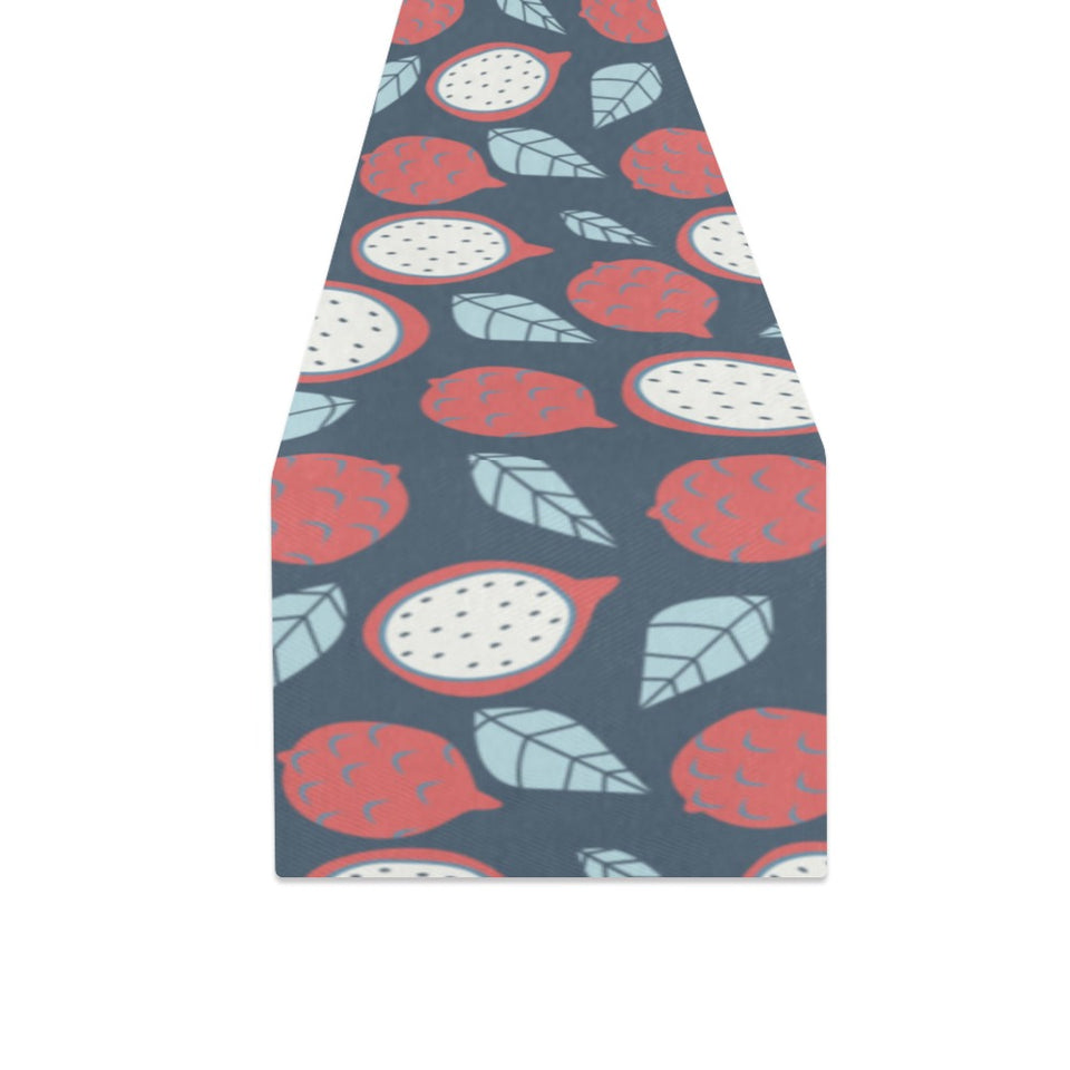 dragon fruits dark blue background Table Runner