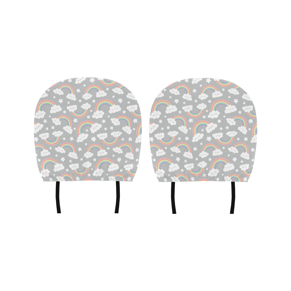 Cute rainbow clound star pattern Car Headrest Cover