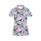 Stingray Pattern Print Design 01 Women's All Over Print Polo Shirt