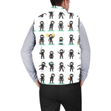 Cute ninja katana sword pattern Men's Padded Vest