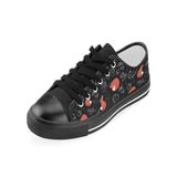 fox sleeping fox pattern Kids' Boys' Girls' Low Top Canvas Shoes Black