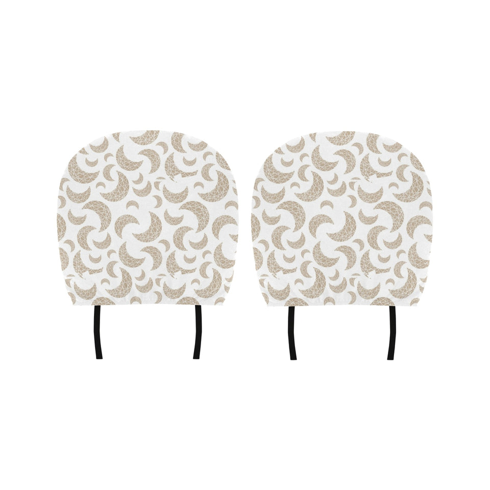 Cool gold moon abstract pattern Car Headrest Cover