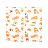 Brown pomeranian pattern Gauze Curtain