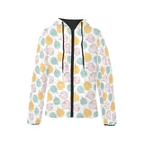 colorful onions white background Women's Padded Hooded Jacket