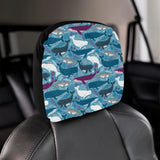 Whale design pattern Car Headrest Cover