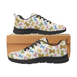 Teddy Bear Pattern Print Design 01 Men's Breathable Sneakers ( Model 055)