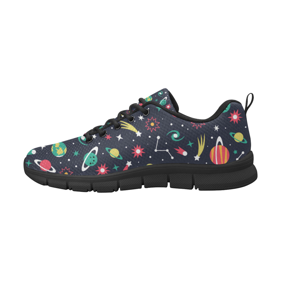 colorful space pattern planet star Women's Sneaker Shoes
