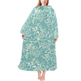 Classic Hand drawn Grape pattern Blanket Robe with Sleeves