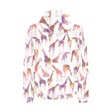 Giraffe Pattern Print Design 02 Men's Padded Hooded Jacket