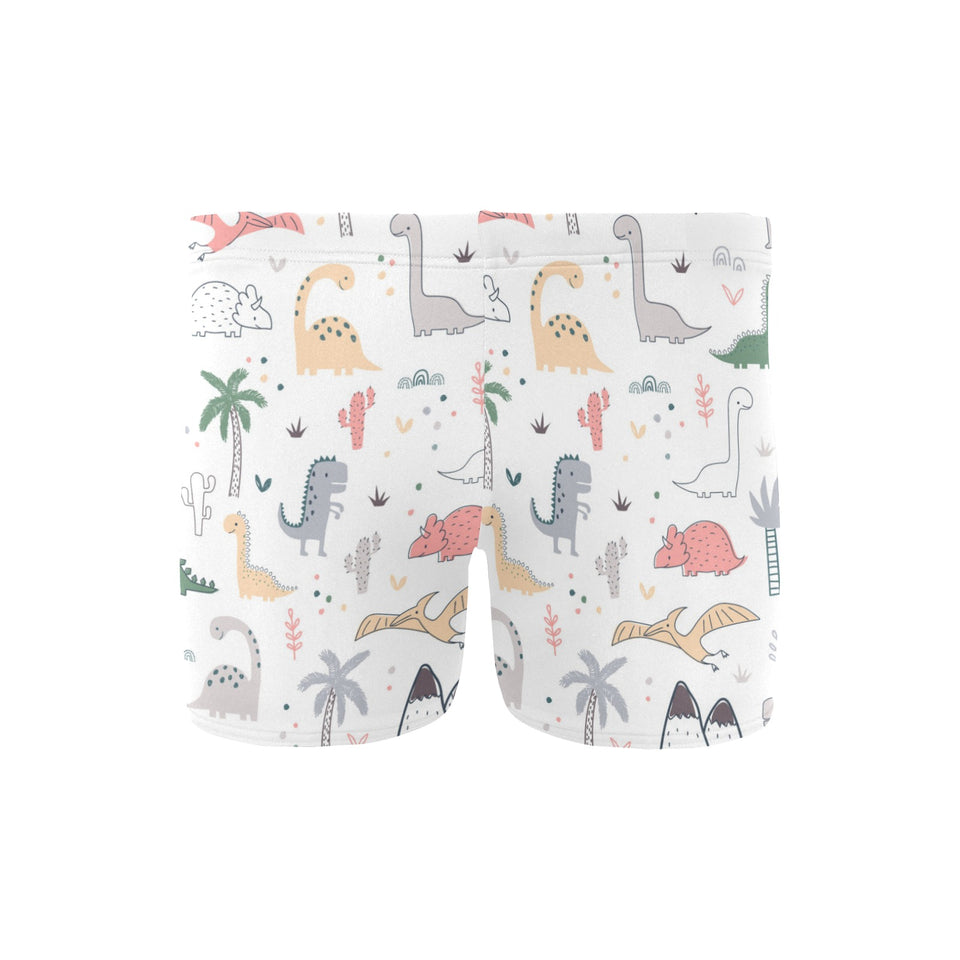 Cute cartoon dinosaurs tree pattern Men's Swimming Trunks