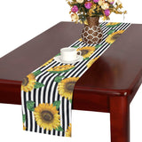 sunflowers ribbon background Table Runner