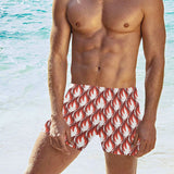 Fire flame symbol design pattern Men's Swimming Trunks
