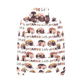 Camper Van Pattern Print Design 01 Men's Padded Hooded Jacket