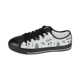 Hand drawn space elements space rocket star planet Kids' Boys' Girls' Low Top Canvas Shoes Black