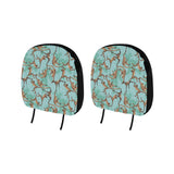 Monkey Palm tree background Car Headrest Cover