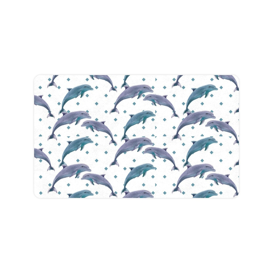 Dolphins pattern dotted background Doormat