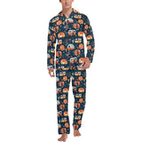 Camper Van Pattern Print Design 05 Men's Long Pajama Set
