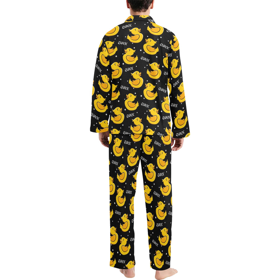 Duck Pattern Print Design 05 Men's Long Pajama Set