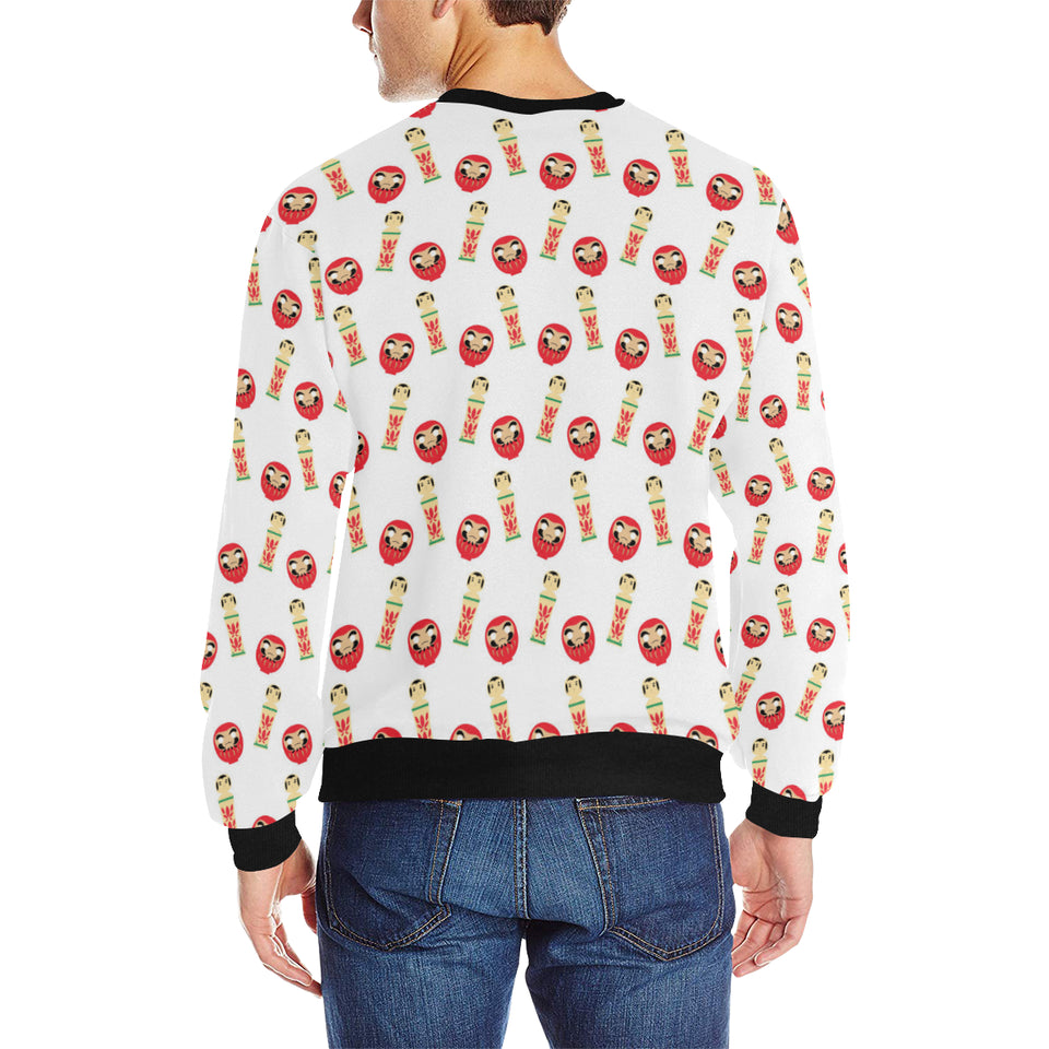 Daruma japanese wooden doll Men's Crew Neck Sweatshirt