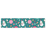 Snowman bird decorative elements christmas pattern Table Runner