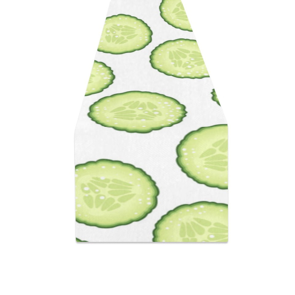 Cucumber slices pattern Table Runner