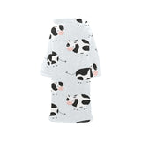 Cute cows pattern Blanket Robe with Sleeves