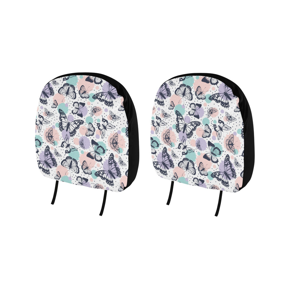 Butterfly pattern Car Headrest Cover