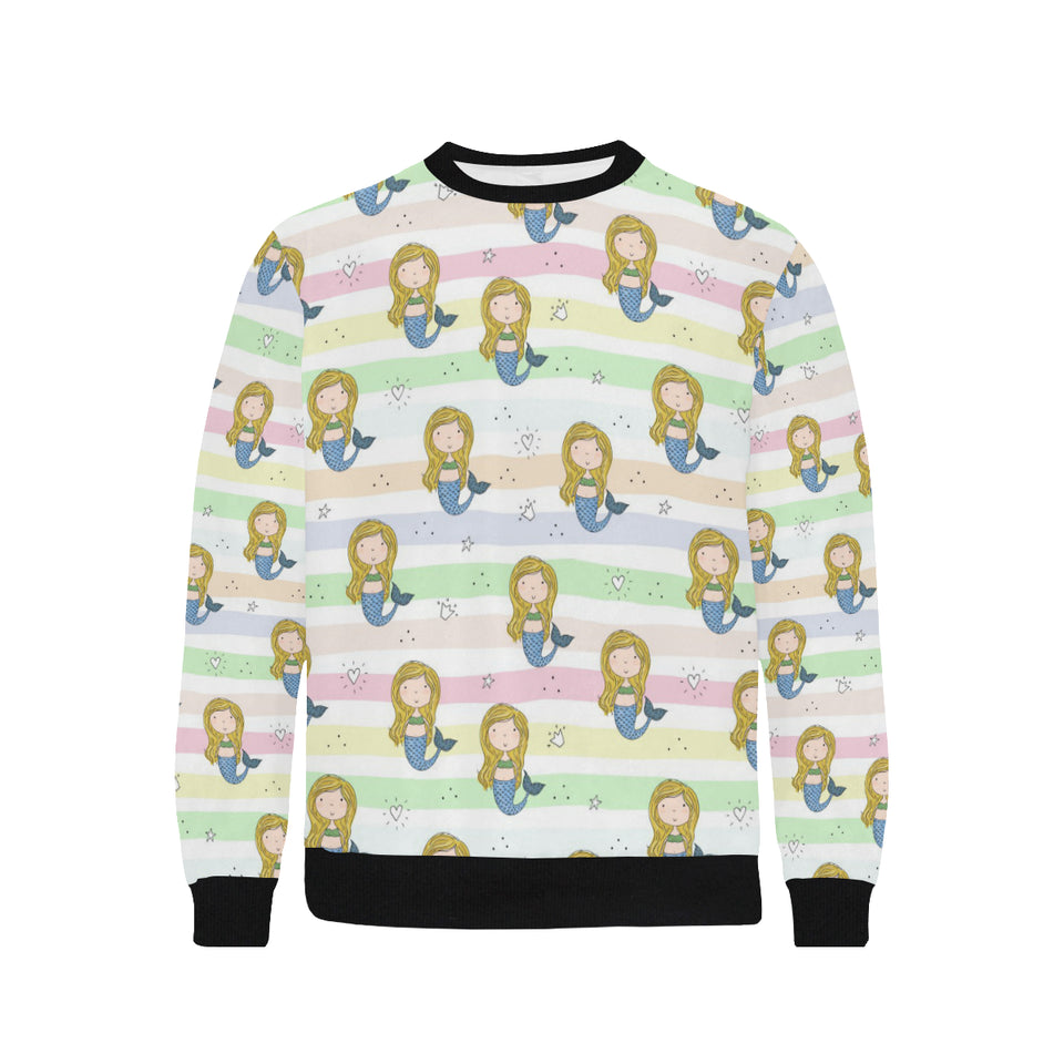 Cute hand drawn mermaid Men's Crew Neck Sweatshirt