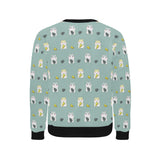Cute hamster cheese pattern Men's Crew Neck Sweatshirt