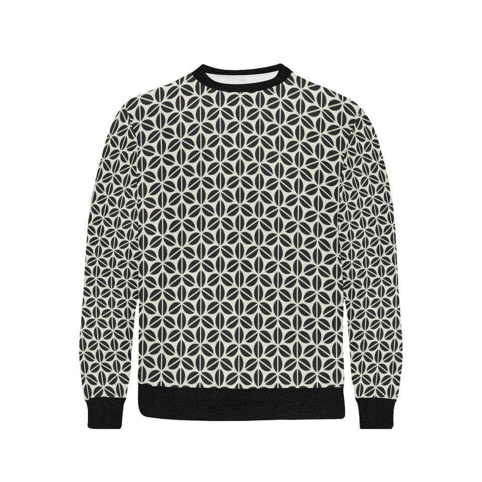 Coffee bean abstract modern pattern Men's Crew Neck Sweatshirt