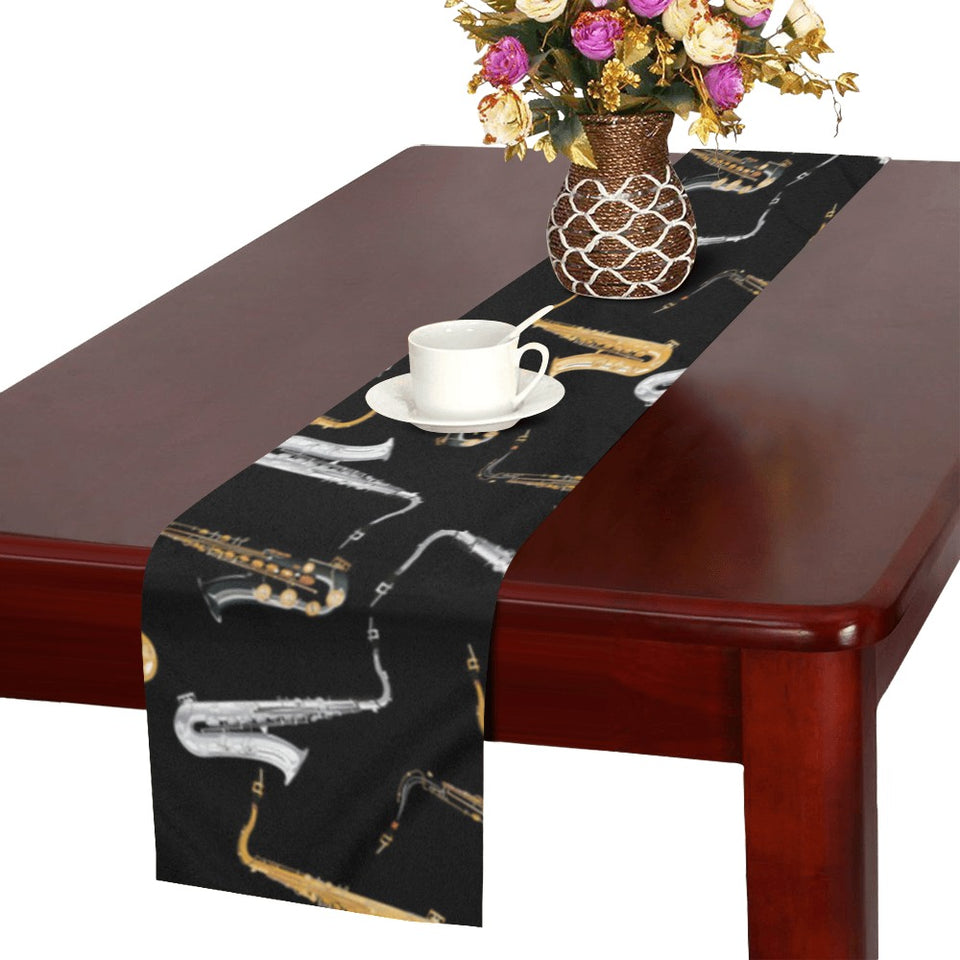 saxophone design pattern Table Runner