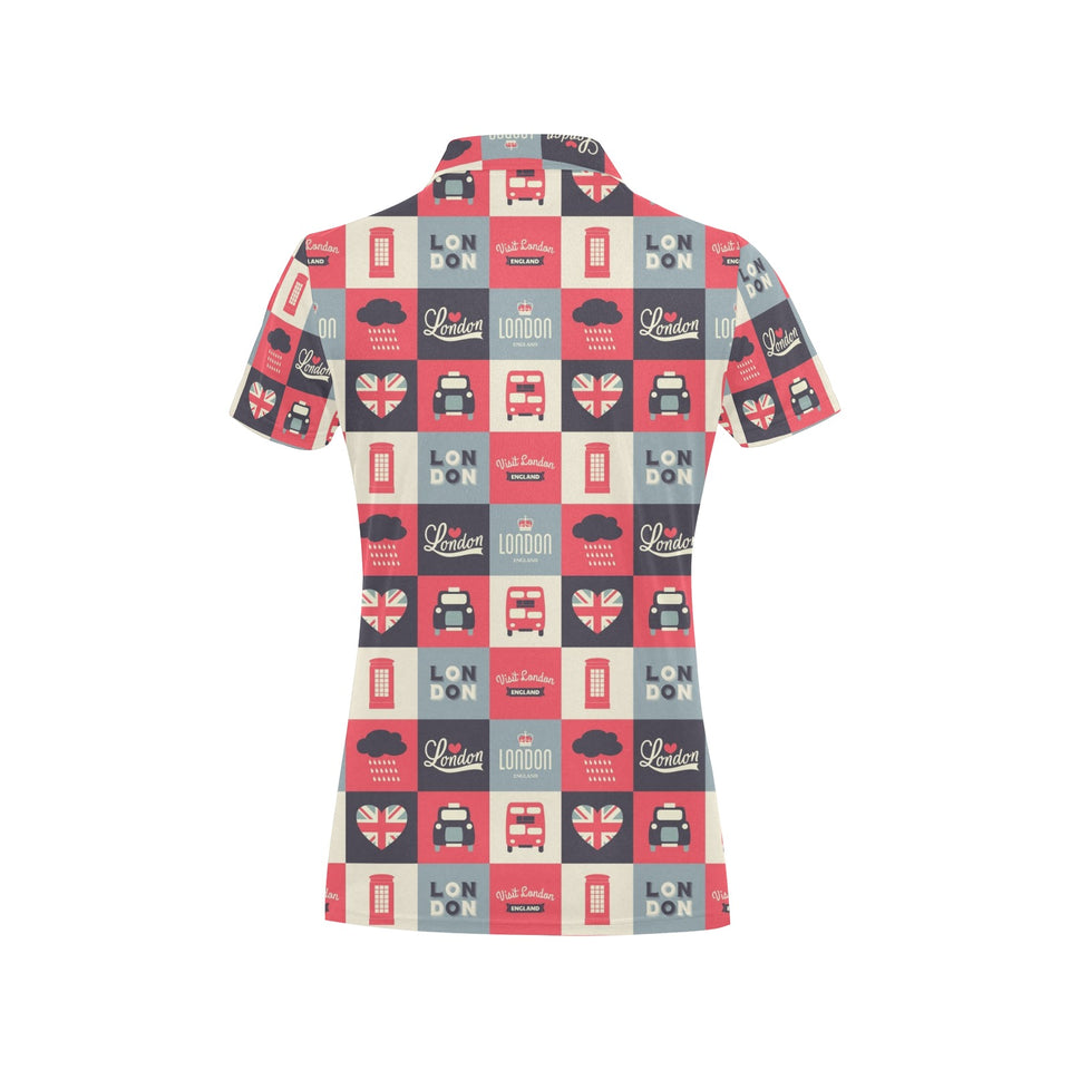 British Pattern Print Design 05 Women's All Over Print Polo Shirt