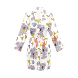 Cute koalas teapots tea Women's Long Sleeve Belted Night Robe