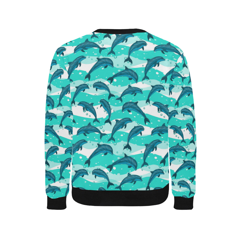 Dolphin sea pattern Men's Crew Neck Sweatshirt