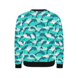 Dolphin sea pattern Men's Crew Neck Sweatshirt