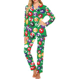 Billiard Ball Pattern Print Design 02 Women's Long Pajama Set