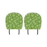 Broccoli pattern green background Car Headrest Cover
