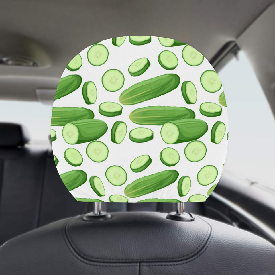 cucumber whole slices pattern Car Headrest Cover